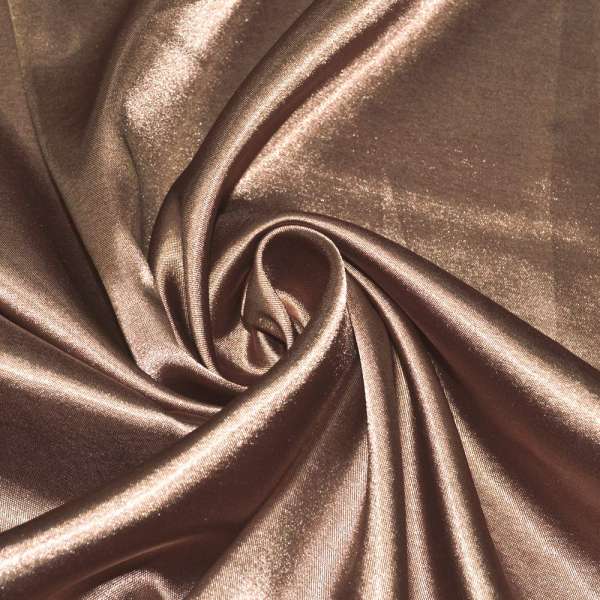 Атлас стрейч коричневый светлый, ш.150