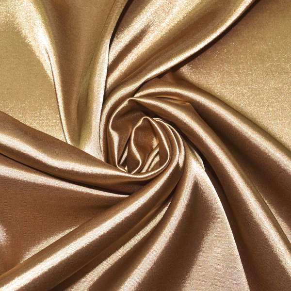 Атлас стрейч золотисто-коричневый, ш.150