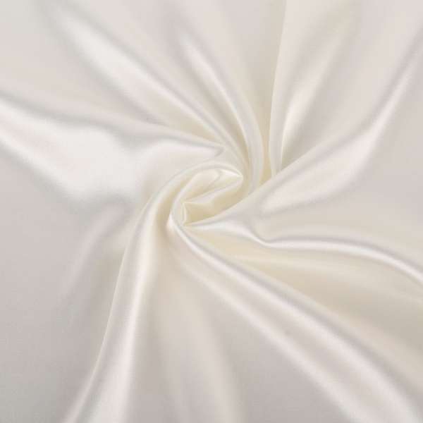 Атлас стрейч шамус білий з лимонним відтінком, ш.150