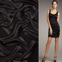 Атлас стрейч шамус черный, ш.150