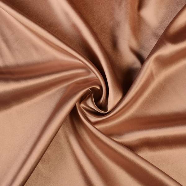 Атлас стрейч шамус коричнево-рожевий перламутр, ш.150