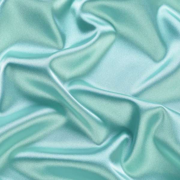 Атлас стрейч шамус блакитний з бірюзовим відтінком, ш.150