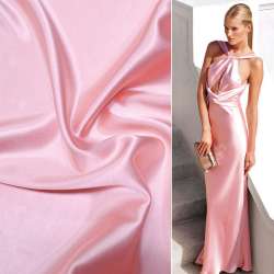 Атлас стрейч шамус розово-перламутровый, ш.150