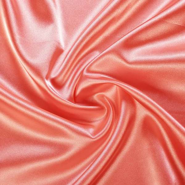 Атлас стрейч шамус кораловий, ш.150