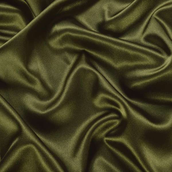 Атлас стрейч шамус оливковий темний, ш.150