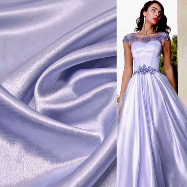 Атлас стрейч шамус фіолетовий світлий, ш.150