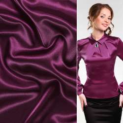 Атлас стрейч шамус сиренево-бордовый, ш.150