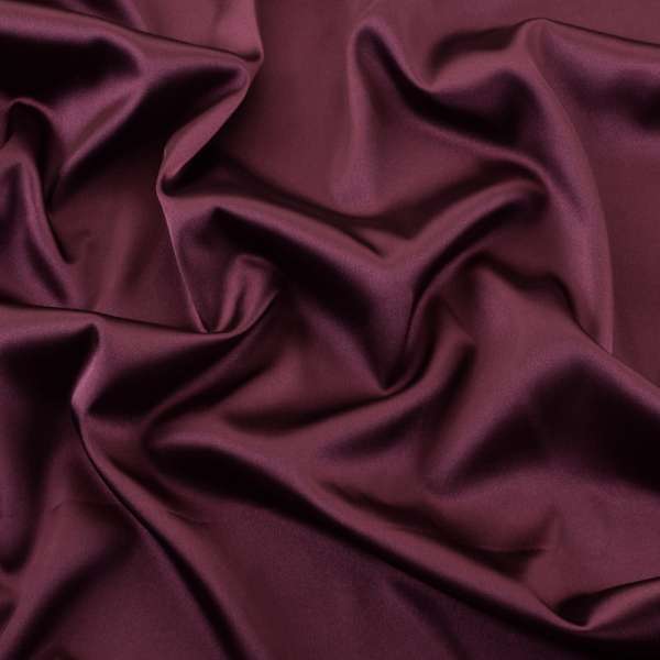 Атлас стрейч шамус бордовий темний, ш.150