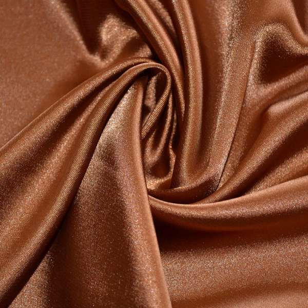 Атлас стрейч шамус коричневий, ш.150