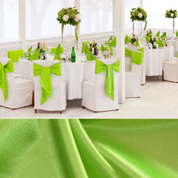 Атлас стрейч шамус желто-зеленый пл.130 г/м ш.150