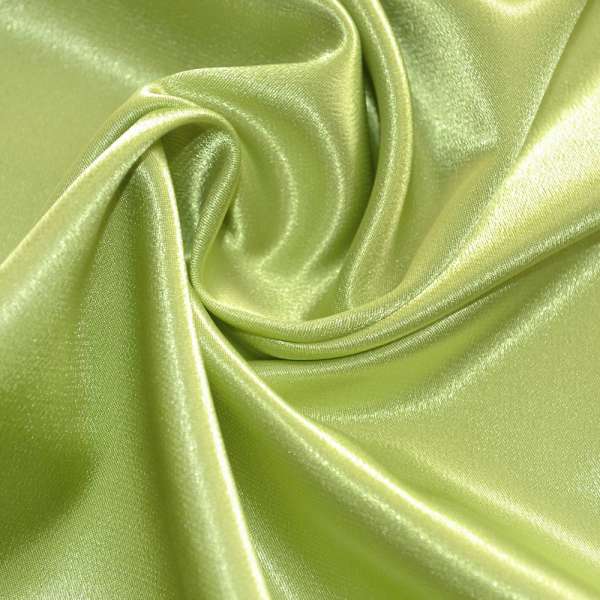 Атлас стрейч шамус салатовый пл.130 г/м ш.150