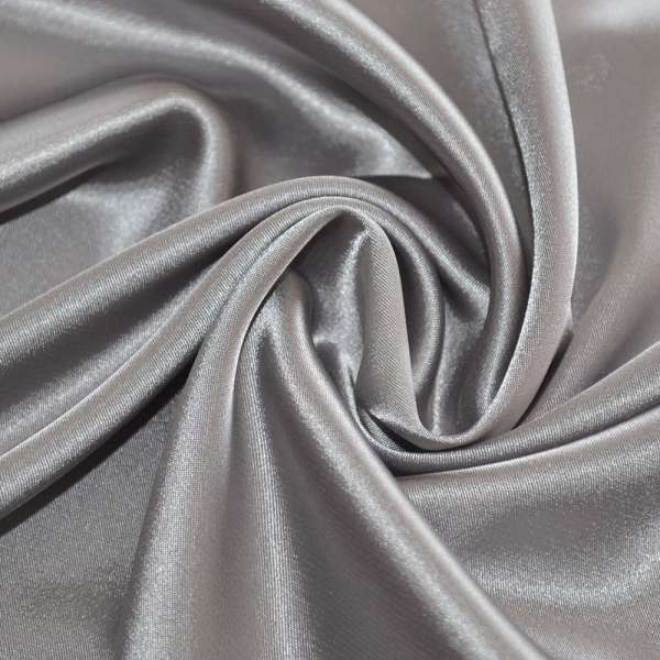 Атлас стрейч шамус серо-бежевый пл.130 г/м ш.150