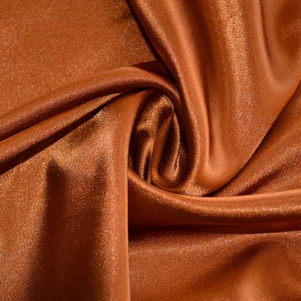 Атлас стрейч шамус коричневый яркий пл.130 г/м ш.150