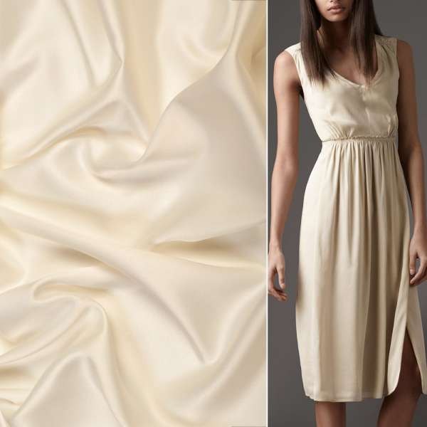 Шовк японський стрейч молочно-бежевий, ш.150