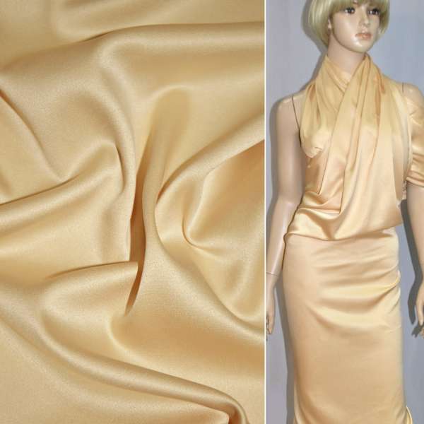 Шелк японский стрейч пшеничный, ш.150