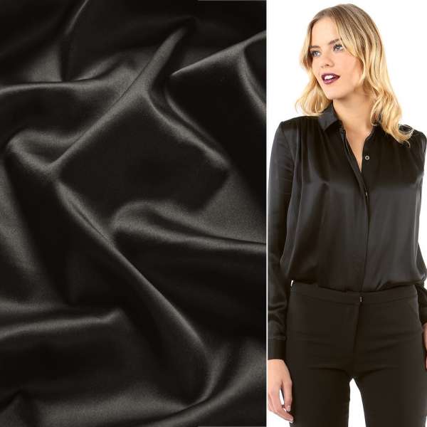 Шелк японский стрейч черный, ш.150