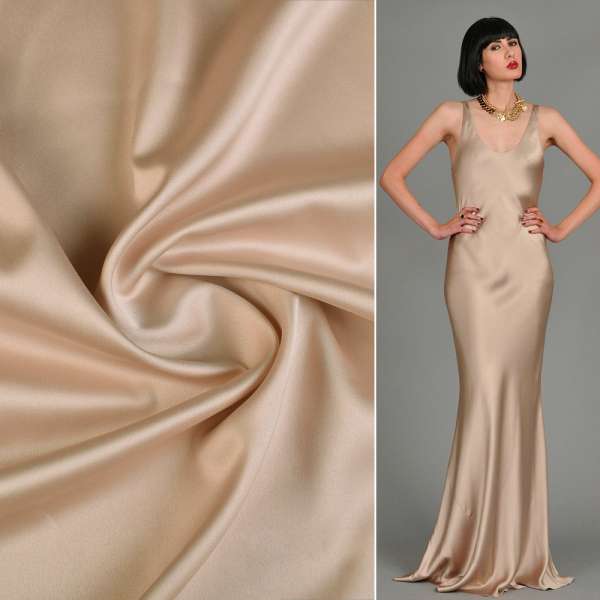 Шелк японский стрейч бежевый, ш.150