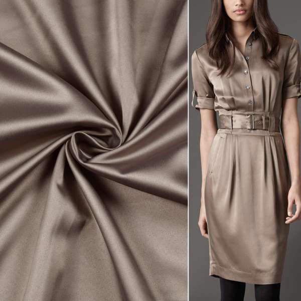 Шовк японський стрейч кава з молоком, ш.150