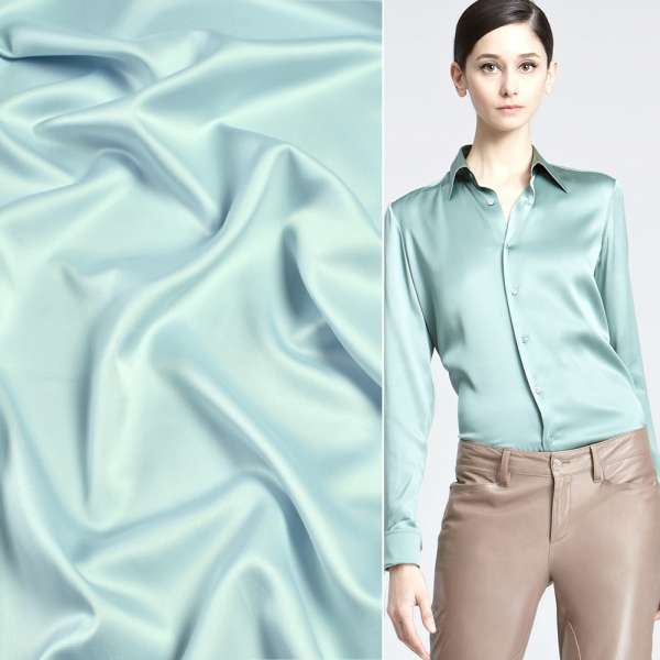 Шелк японский стрейч голубой светлый, ш.150