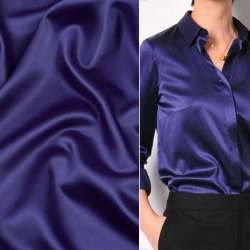 Шелк японский стрейч сине-фиолетовый, ш.150