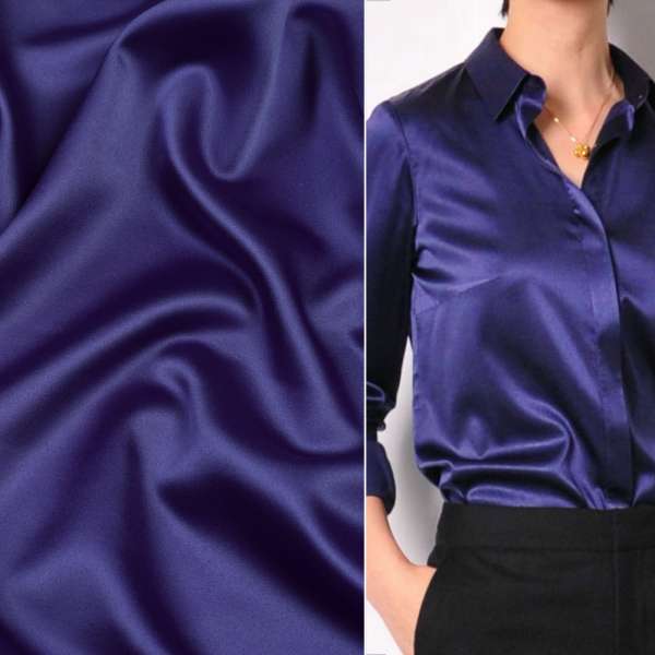 Шовк японський стрейч синьо-фіолетовий, ш.150