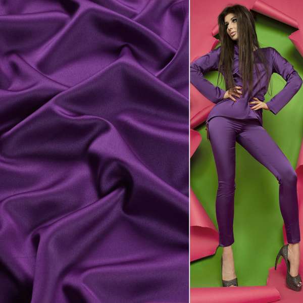 Шелк японский стрейч фиолетовый, ш.150