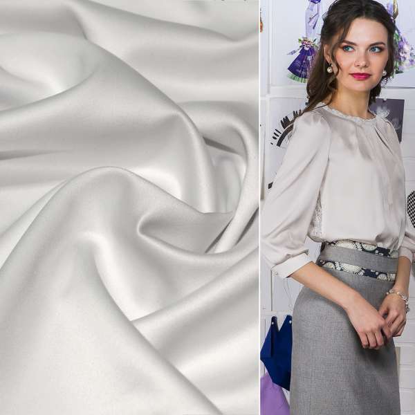 Шовк японський молочно-сірий, ш.150