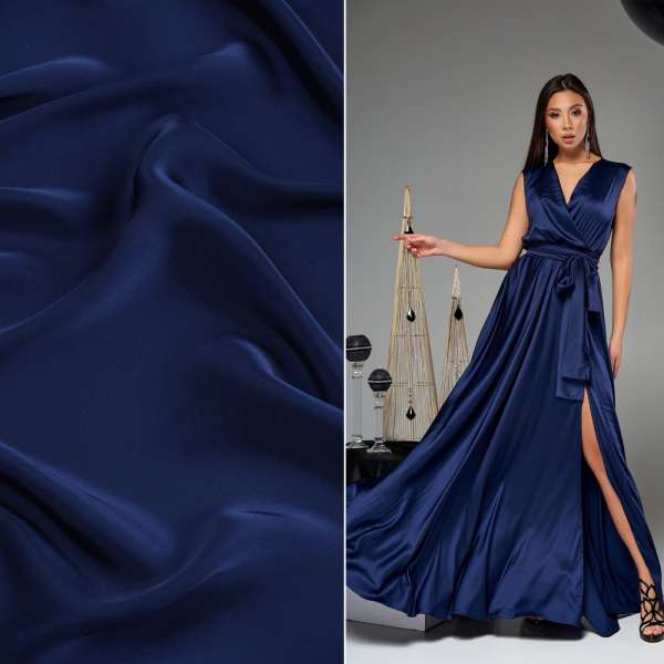 Шовк японський синій, ш.150