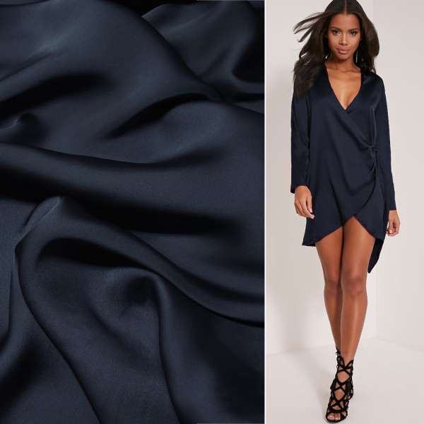 Шовк японський синій темний, ш.150