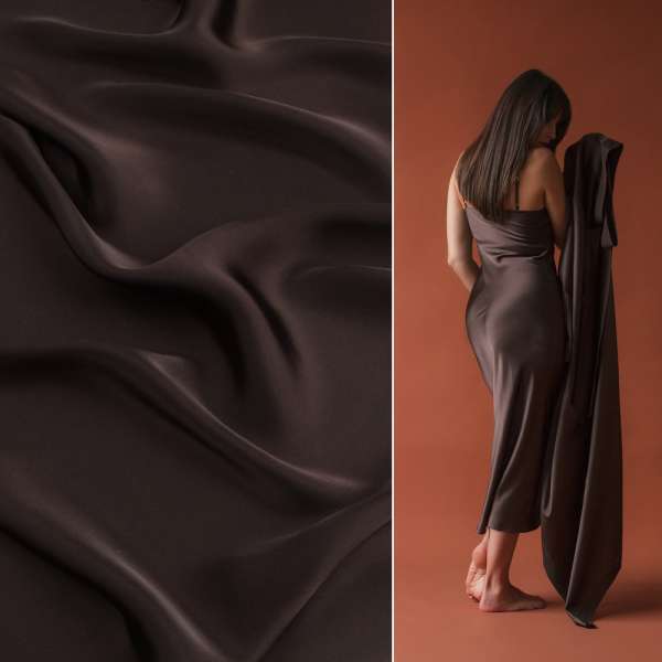 Шовк японський коричневий темний, ш.150