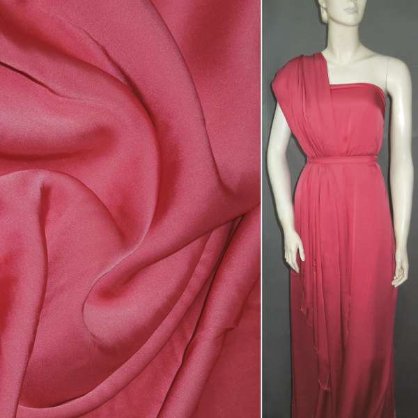 Шовк японський малиновий світлий, ш.150