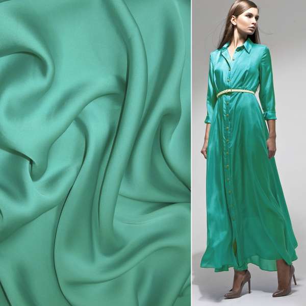 Шовк японський бірюзовий світлий (блакитний відтінок) ш.150