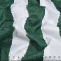 Батист деворе білий в темно-зелену смужку 4,5 см ш.140