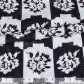 Батист деворе з метаниткою чорно-біла клітина з квітами ш.142