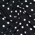 Батист диллон черный в белый горох ш.140