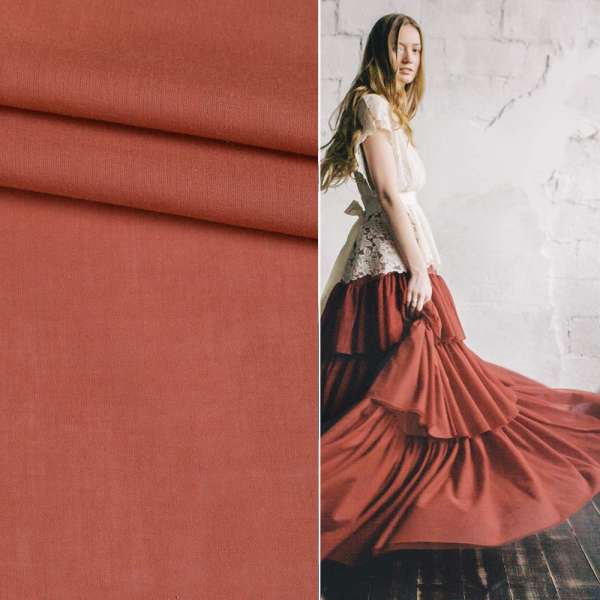 Батист коричнево-красный ш.145