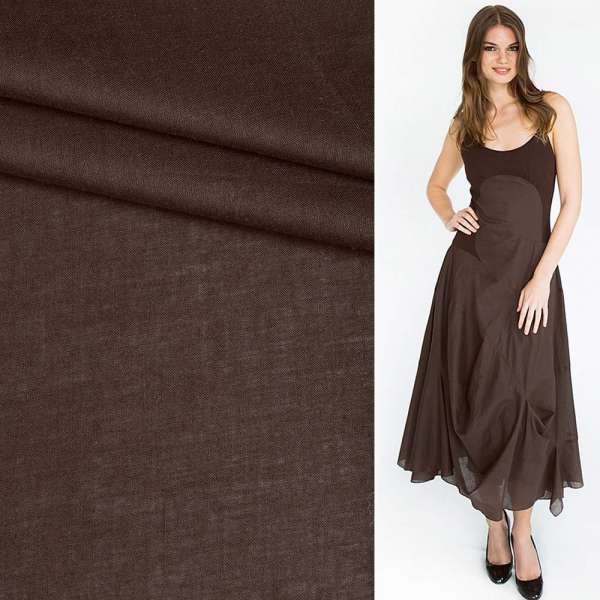 Батист коричневый ш.140