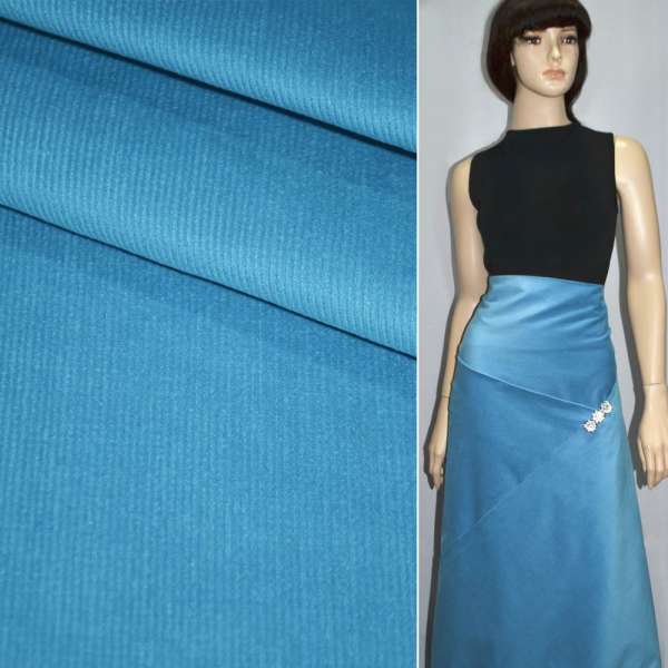 Микровельвет стрейч голубой (насыщенный) ш.145