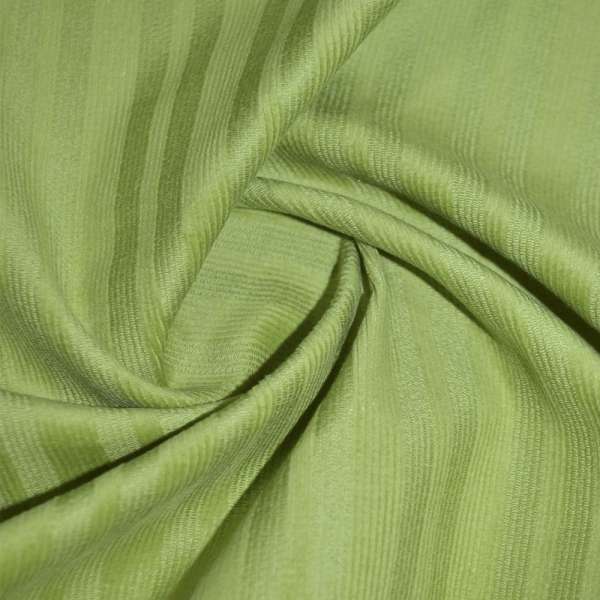 Микровельвет стрейч салатовый в полоску, ш.140