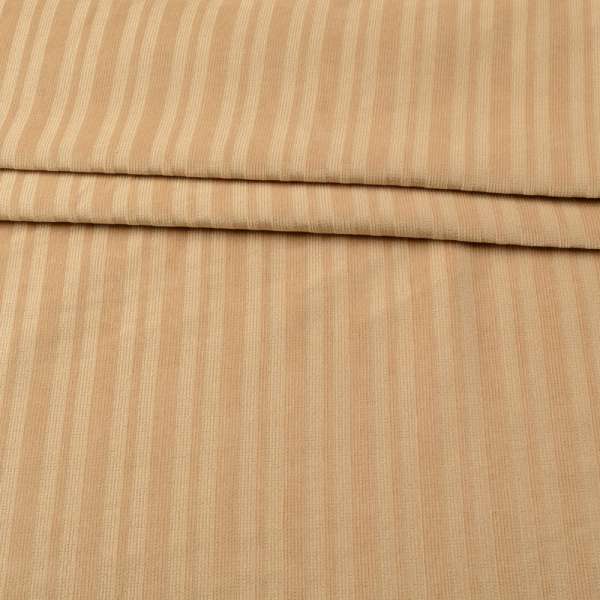 Микровельвет стрейч бежевый в полоску, ш.140