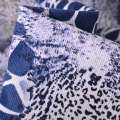 Вельвет стрейч животный принт синий, ш.140