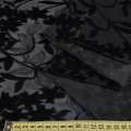 Бархат на трикотажном шифоне черный, ш.150