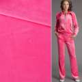 Велюр стрейч спорт рожевий яскравий ш.190