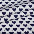 Репс вискозный белый в синие сердечки ш.155