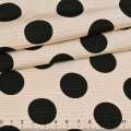 Репс віскозний бежевий в чорні кола, ш.155