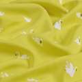 Віскоза жовта, білі лебеді, ш.140