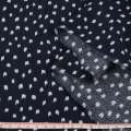 Віскоза жата синя темна в білі цятки, ш.135