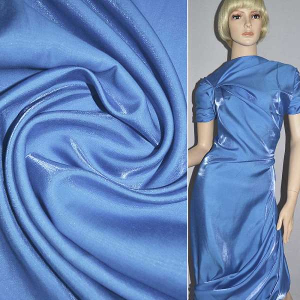 Кристаллон с органзой голубой, ш.145