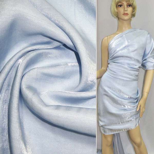 Кристаллон* с органзой голубой ш.150