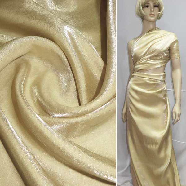 Кристаллон с органзой бежевый ш.150